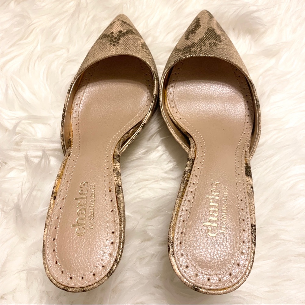 Charles David Lanie metallic snakeskin dress mule - Picture 6 of 6